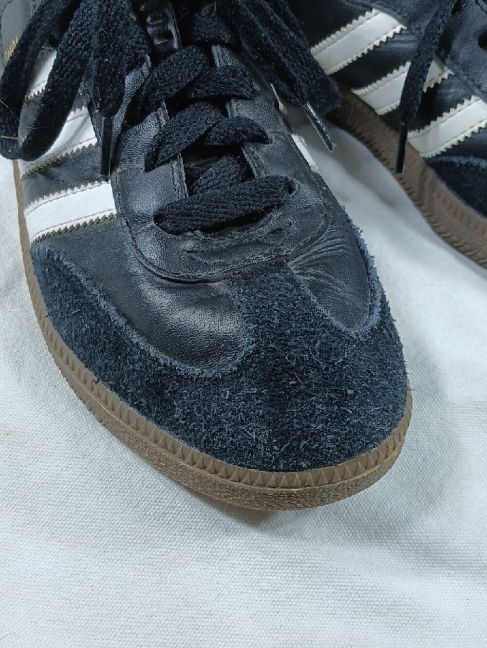 adidas Black and White Classic Leather Sneakers - Picture 2 of 13